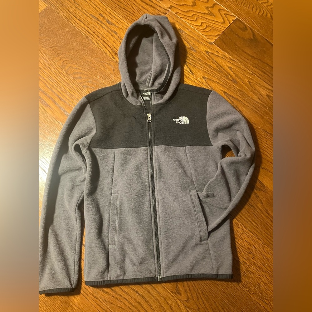 The North Face Charcoal and Black Hooded Fleece